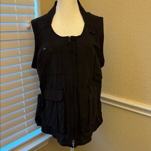 Duluth Trading Women's Heirloom Gardening Vest Size Large Black